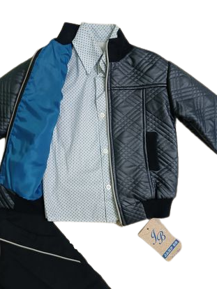 Conjunto de 3 piezas Para Niño Chaqueta + Pantalon + Camisa