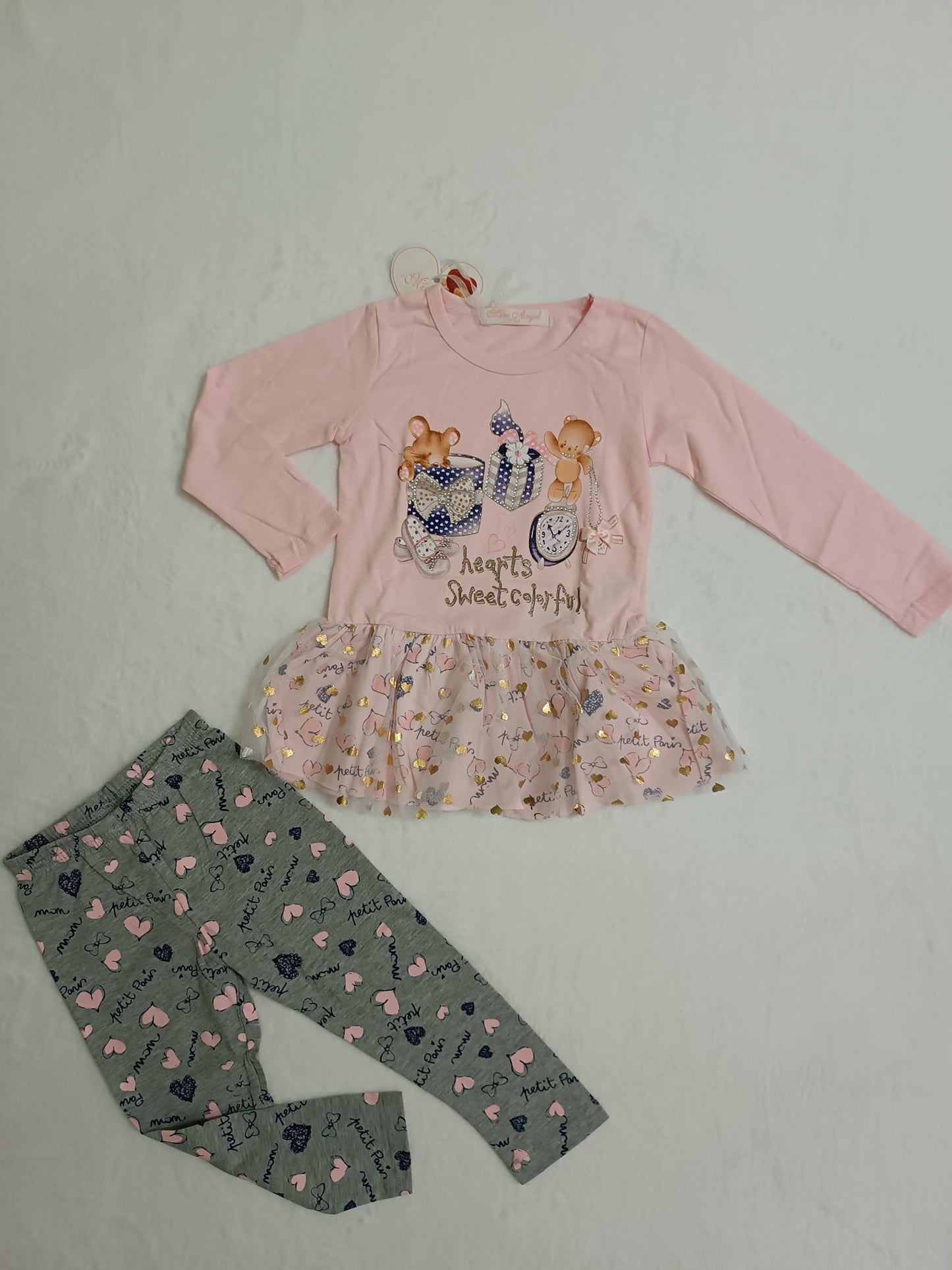 Conjunto de 2 Piezas Camiseta + Leggings