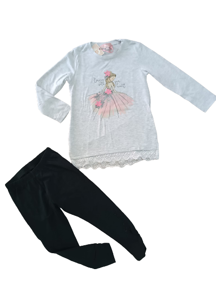 Conjunto para Niña Camiseta + Leggings