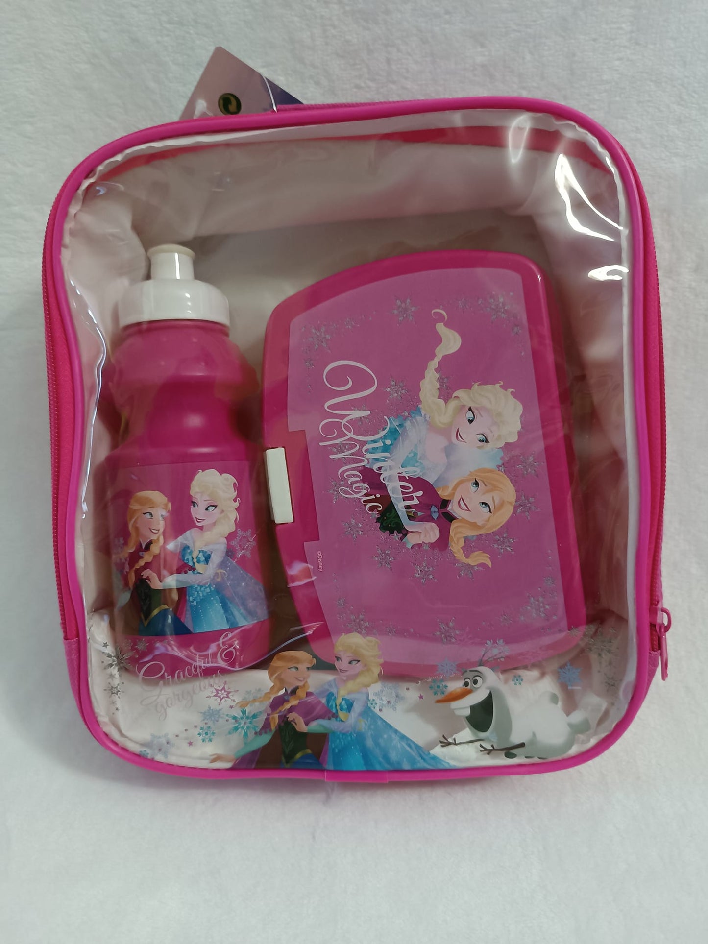 Pack Sandwichera + Botella 380 ml + Bolso Disney Frozen