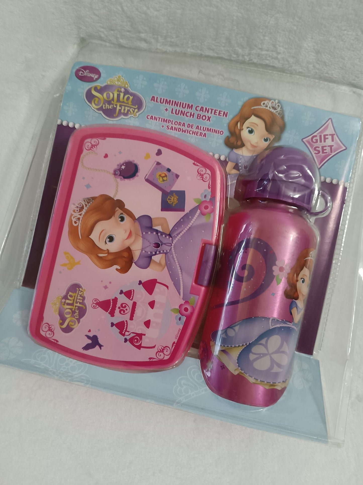 Set Sandwichera + Botella de Aluminio  Princesa Sofia Disney