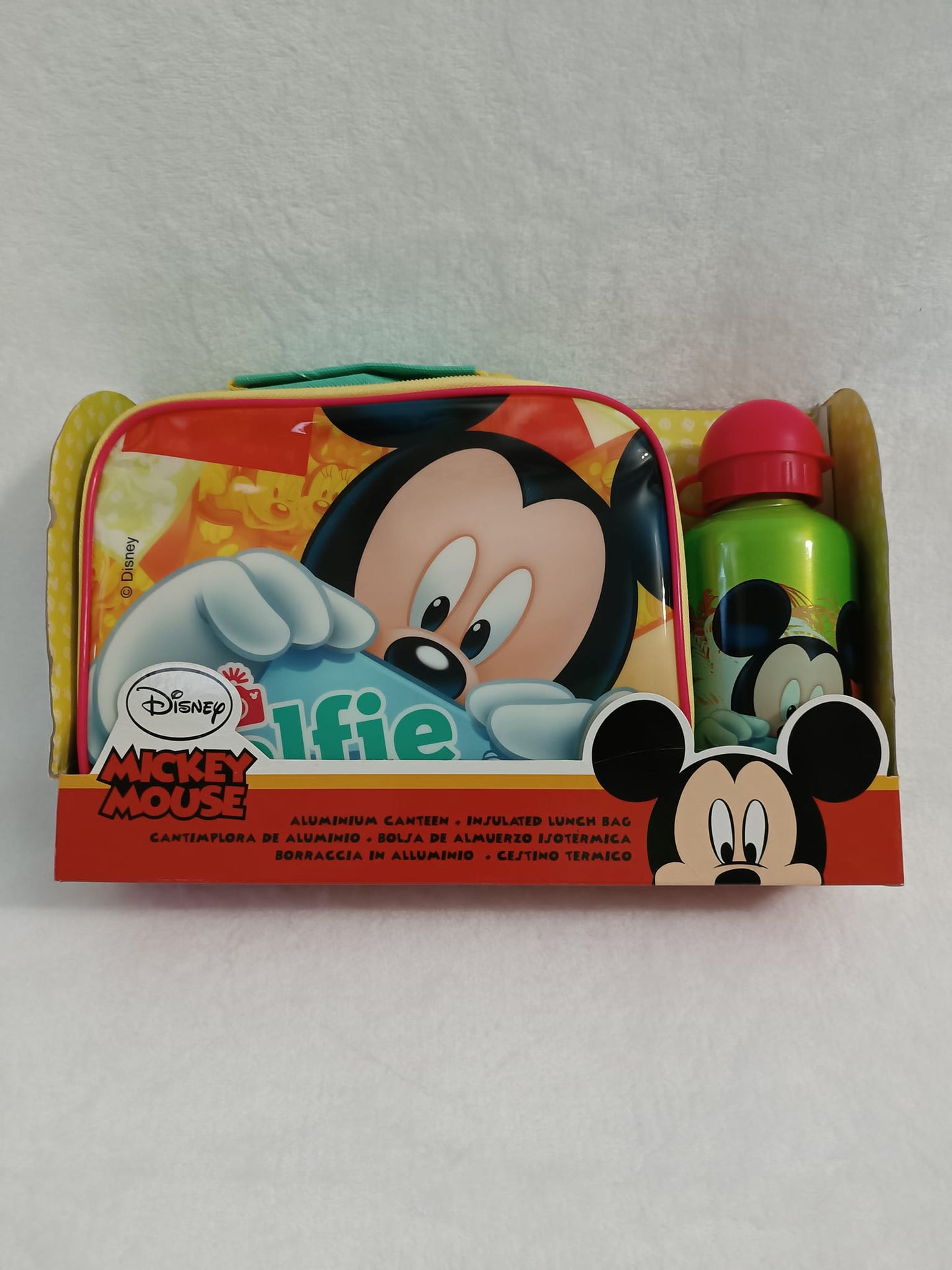 Pack  Botella en aluminio 400 ml + Bolsa Esotermica  Disney Mickey