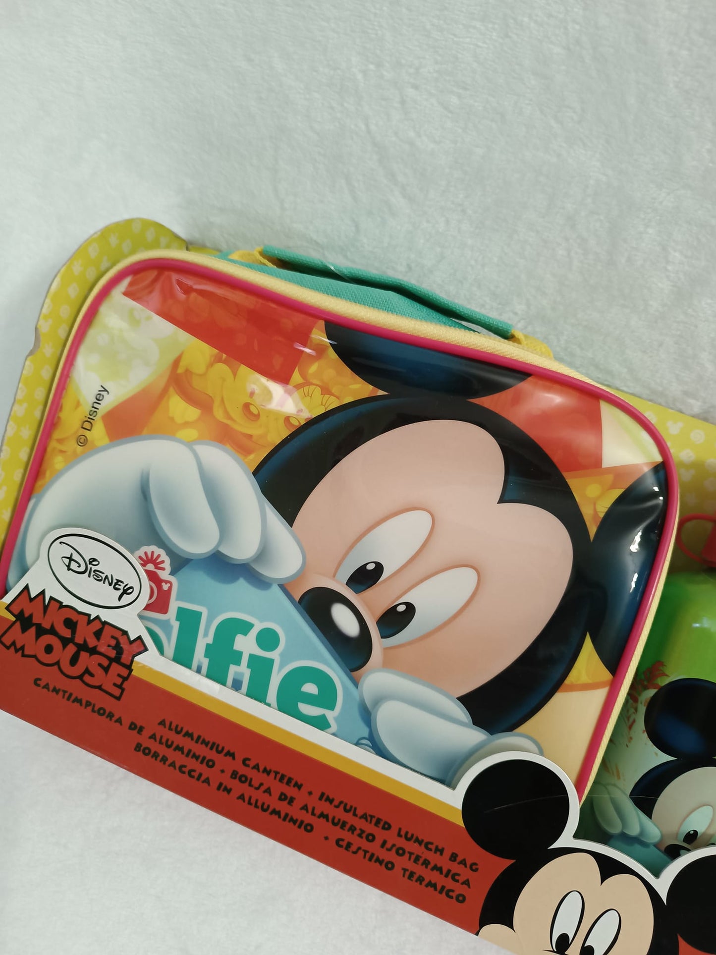 Pack  Botella en aluminio 400 ml + Bolsa Esotermica  Disney Mickey