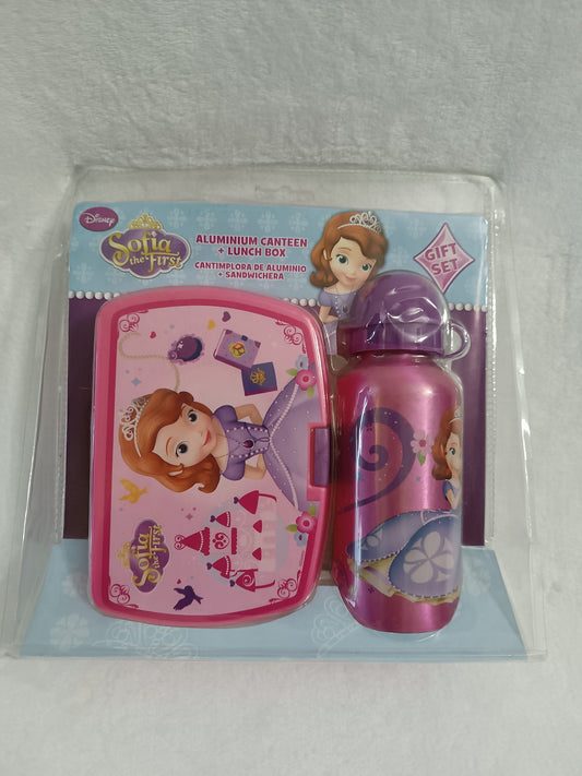 Set Sandwichera + Botella de Aluminio  Princesa Sofia Disney