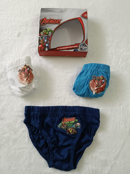 Pack de 3 Slip Avengers para Niños