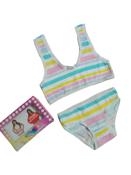 Conjunto de Ropa Interior Top + Braguita Para Niña