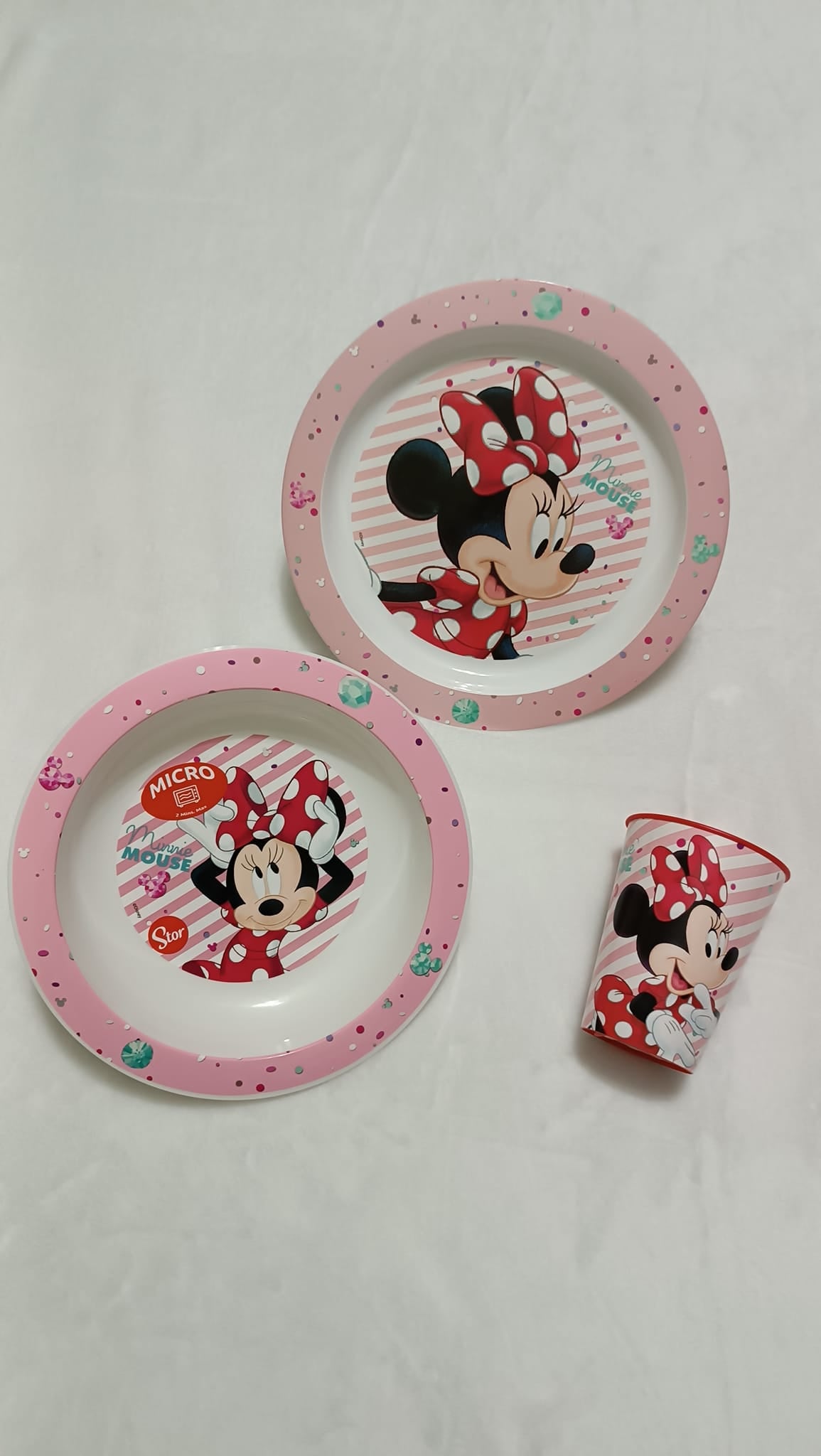 Set Vajilla  Minnie Disney  para Microondas