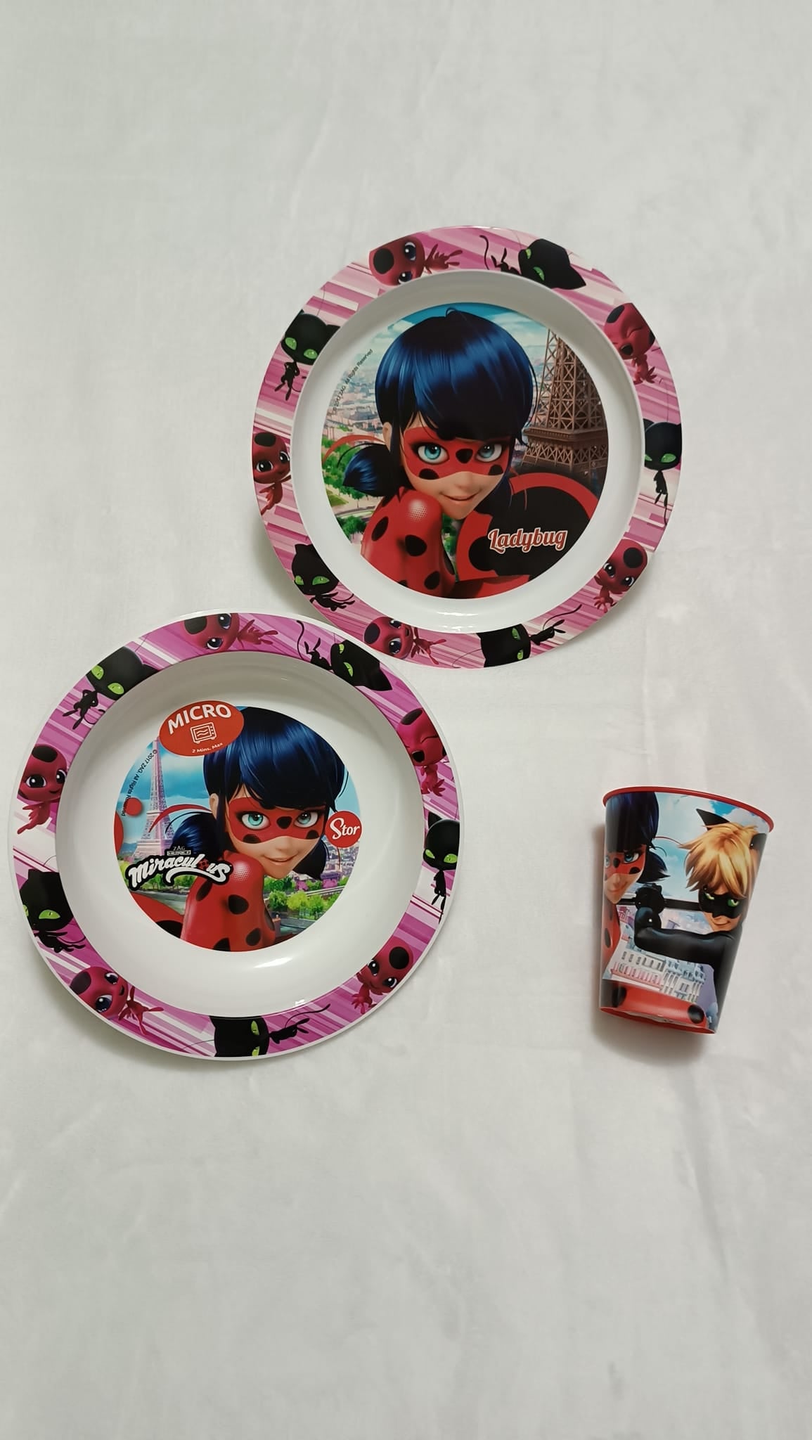 Set Vajilla  Ladybug para Microondas