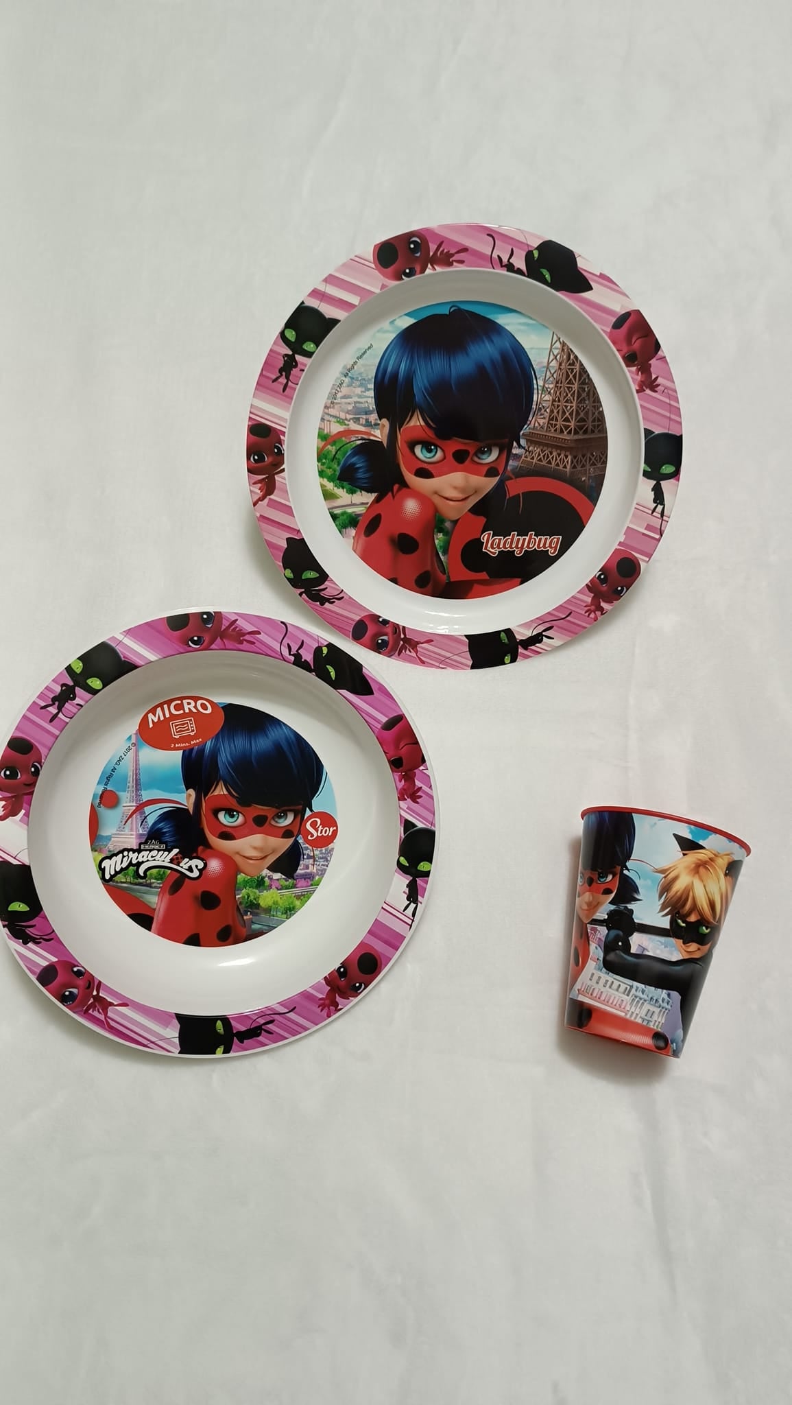 Set Vajilla  Ladybug para Microondas